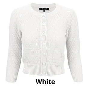 Charlotte Cropped Button Down Cardigan